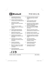 EINHELL TP-CD 18/60 Li-i BL Originele Handleiding