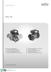 Wilo PB-351MA Inbouw- En Bedieningsvoorschrift