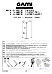 Gautier GAMI JAZZ PLUS K26-300 Montage-Instructies