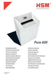 HSM Pure 630 Gebruiksaanwijzing