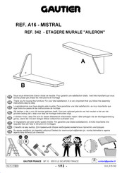 Gautier MISTRAL A16-342 Montage-Instructies