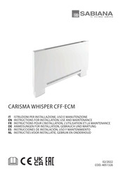 Sabiana Carisma Whisper CFF-ECM 10 Instructies Voor Installatie, Gebruik En Onderhoud