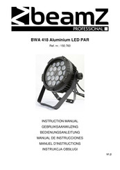 Beamz professional BWA 418 Aluminium LED PAR Gebruiksaanwijzing