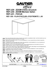 Gautier Office ZOOM U29-030 Montage-Instructies