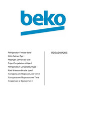 Beko RDSA240K20S Handleiding