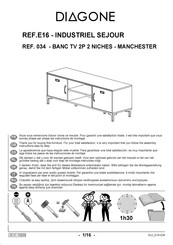 Gautier Diagone INDUSTRIEL SEJOUR E16-034 Montage-Instructies