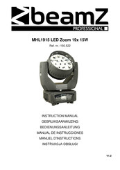 Beamz professional MHL1915 LED Zoom 19x 15W Gebruiksaanwijzing