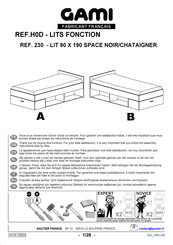 Gautier GAMI Lits Fonction H0D-230 Montage-Instructies