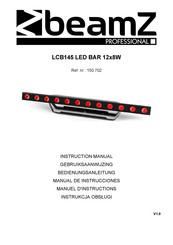 Beamz professional LCB145 LED BAR 12x8W Gebruiksaanwijzing