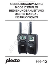 Alecto FR-12 Gebruiksaanwijzing