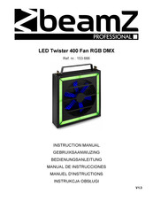 Beamz professional LED Twister 400 Fan RGB DMX Gebruiksaanwijzing
