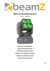 Beamz Matrix 22 Quad Moving Head Gebruiksaanwijzing