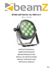 Beamz BT300 LED Flat Par 12x 10W 6-in-1 Gebruiksaanwijzing
