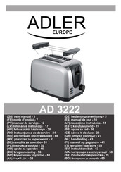 Adler europe AD 3222 Handleiding