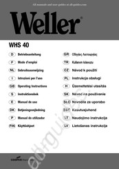 Weller WHS 40 Gebruiksaanwijzing