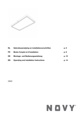 Novy 230/2 Gebruiksaanwijzing