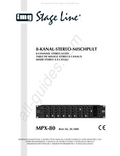 IMG STAGELINE MPX-80 Gebruiksaanwijzing