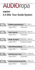AUDIOropa xepton TRX-1 Gebruiksaanwijzing