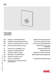 KWC F3 Series Montagehandleiding