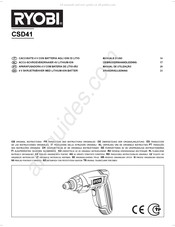 Ryobi CSD41 Gebruikershandleiding