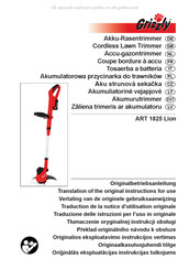 Grizzly ART 1825 Lion Vertaling Van De Originele Gebruiksaanwijzing