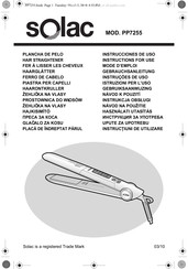 SOLAC PP7255 Gebruiksaanwijzing