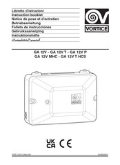 Vortice GA 12V P Gebruiksaanwijzing