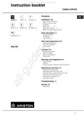 Ariston ASL70C Gebruiksaanwijzing