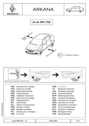 Renault 26 66 889 29R Handleiding