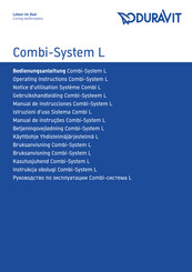 DURAVIT Combi-System L Gebruikshandleiding