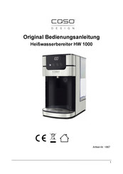 CASO DESIGN HW 1000 Handleiding