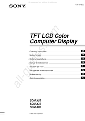 Sony SDM-X72 Gebruiksaanwijzing