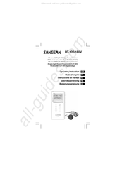 Sangean DT-120/180V Gebruiksaanwijzing