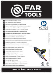 Sigma Far Tools YO 400 Vertaling Van De Originele Handleiding