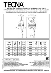 TECNA 9354 Gebruiksaanwijzing