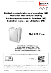 Brink Flair 225 Plus Bedieningshandleiding