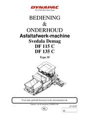 Atlas Copco Dynapac Svedala Demag DF 135 C 35 Bedienings- En Onderhoudshandleiding