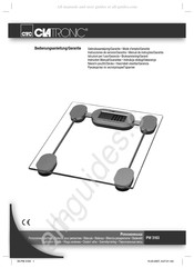 Clatronic PW 3163 Gebruiksaanwijzing