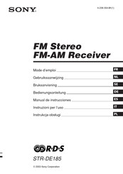 Sony STR-DE185 Gebruiksaanwijzing