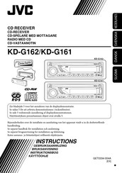 JVC KD-G162 Gebruiksaanwijzing