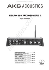 AKG HEARO 999 AUDIOSPHERE II Gebruiksaanwijzing