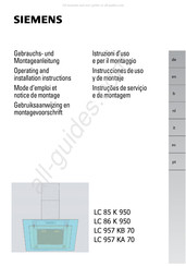 Siemens LC 85 K 950 Gebruiksaanwijzing