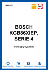 Bosch KGB86 Series Gebruikershandleiding