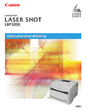 Canon Laser Shot LBP5200 Gebruikershandleiding