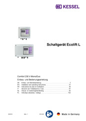 Kessel Ecolift L Comfort 230 V Mono Inbouw- En Bedieningshandleiding