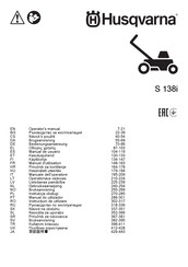 Husqvarna S 138i Gebruiksaanwijzing