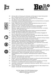 BEA W15-788C Gebruikershandleiding