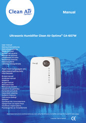 Clean Air Optima CA-607W Gebruiksaanwijzing