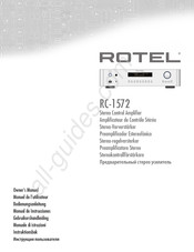 Rotel RC-1572 Gebruikershandleiding