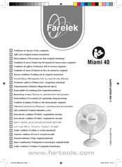 Farelek Miami 40 Vertaling Van De Originele Handleiding